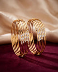 Multi-line American diamond bangles