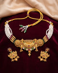 Antique choker with pearl strands
